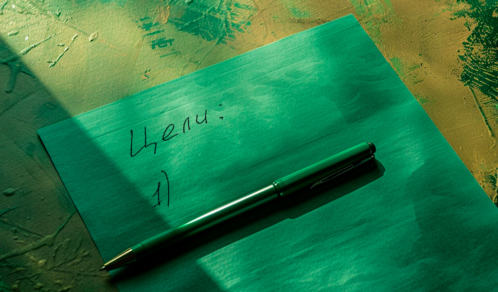 Лист бумаги и ручка, на листе написано «Цели:»